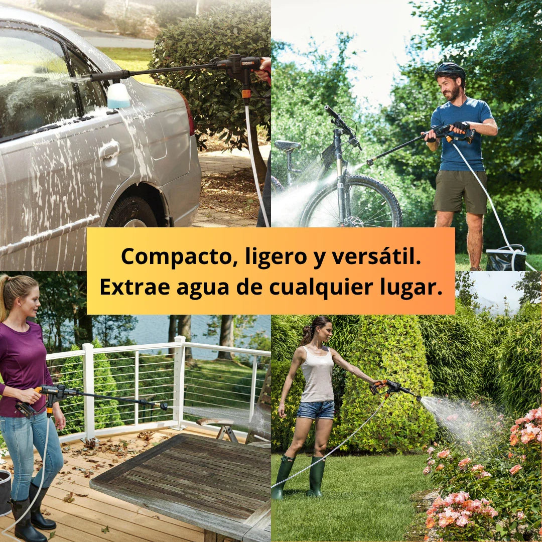 Hidrolimpiadora a Batería WORX Hydroshot 20V 2.0Ah 24 Bares con Accesorios + 1 Batería de Regalo 🎁