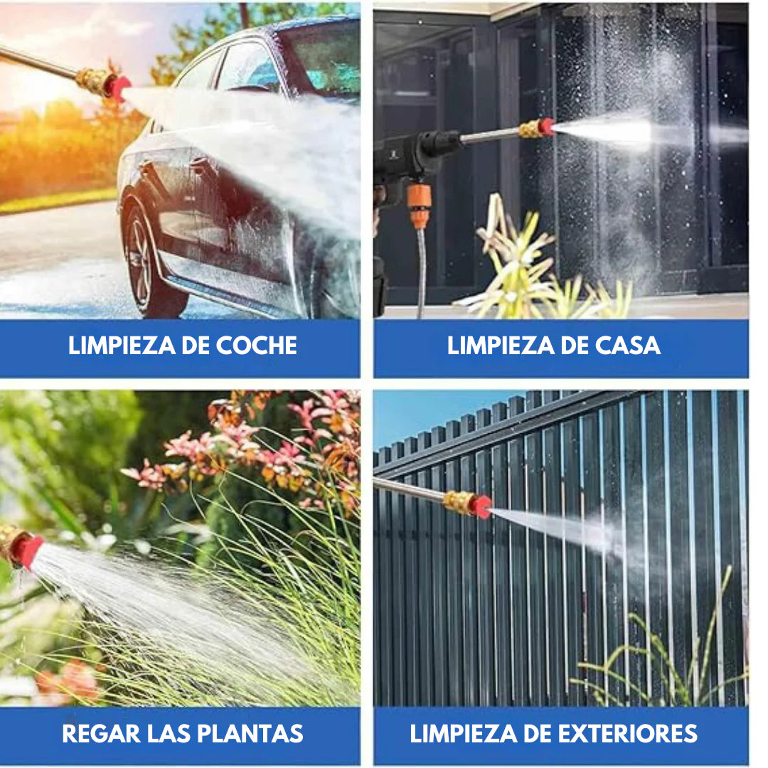 Hidrolimpiadora Inalámbrica de Alta Presión - Con 2 Baterías