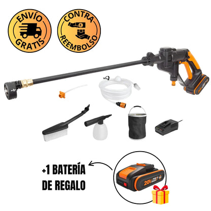 Hidrolimpiadora a Batería WORX Hydroshot 20V 2.0Ah 24 Bares con Accesorios + 1 Batería de Regalo 🎁