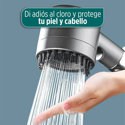 HidraSpa Max - Transforma tu ducha en un SPA de lujo: alta presión, agua purificada, 10 modos de chorro
